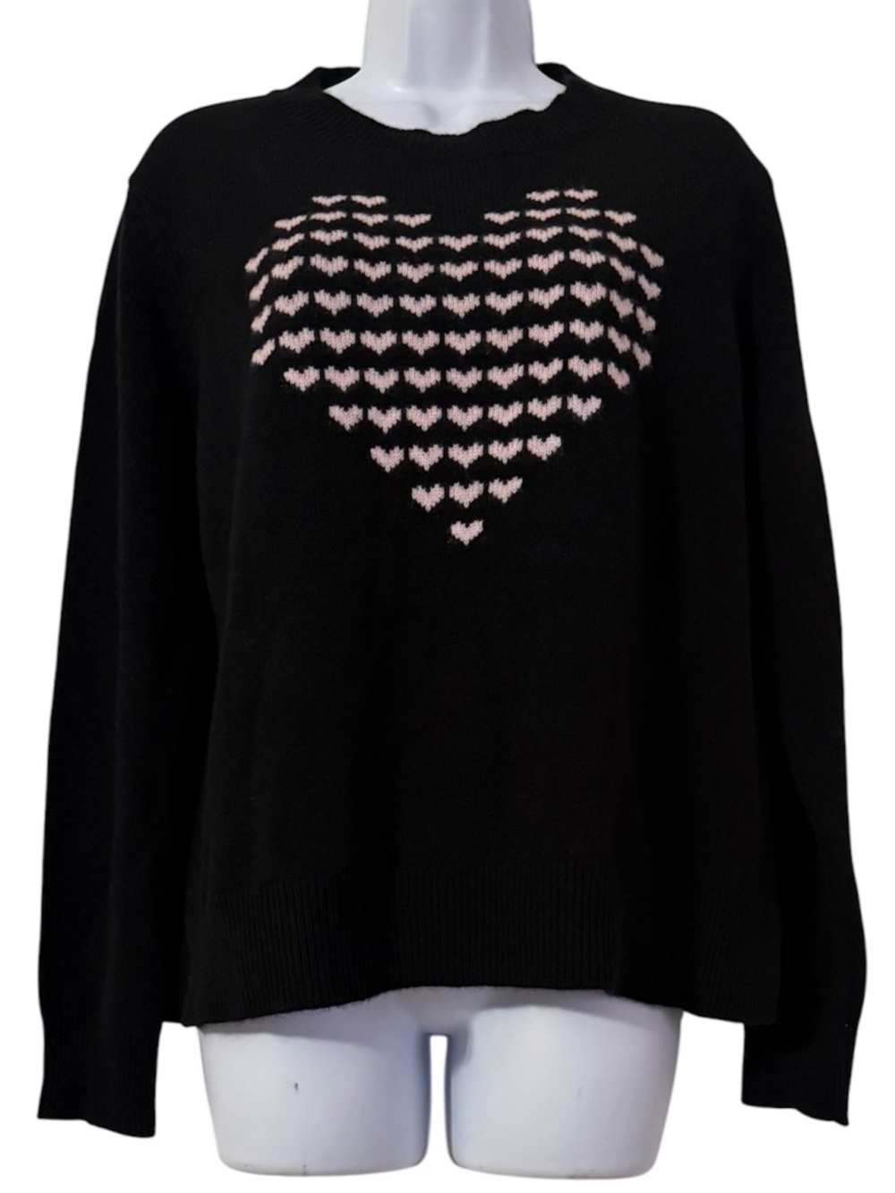 The Cashmere Project Heart Sweater L Lightweight Minimalist NWT 100% Cashmere